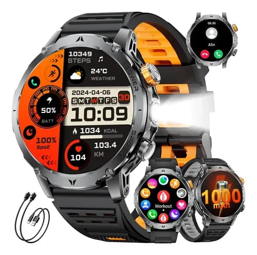 Reloj Inteligente Militar - Resistente al Agua y Golpes